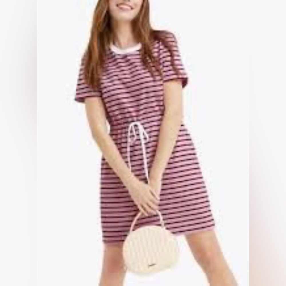 Draper James Pink Striped Mini Dress